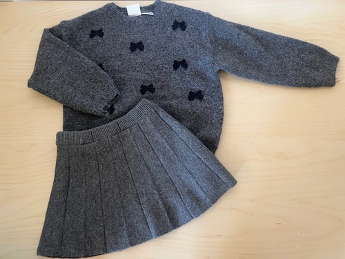 Girls zara knit piece - girls, grey